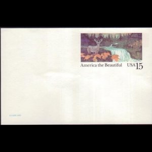 U.S.A. 1989 - Postal Card - The Forest Down West Coast 15c