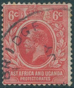 Kenya Uganda and Tanganyika 1921 SG67 6c carmine-red KGV FU (amd)