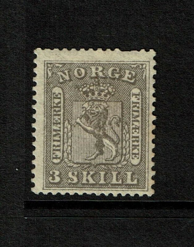 Norway SC# 7, Mint Hinged, Hinge Remnants, minor toning, see notes - S9189