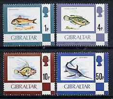 GIBRALTAR - 1977 - Fishes from Def Series - Perf 4v - Mint Never Hinged