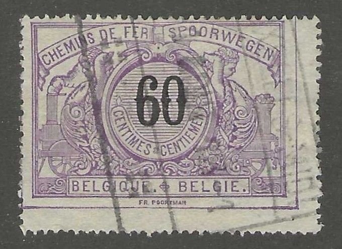 Belgium, stamp, Scott#q21,  used, hinged, railway stamp, 60,