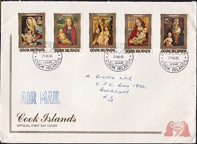 COOK IS 1984 Christmas sset on FDC.........................................B1664