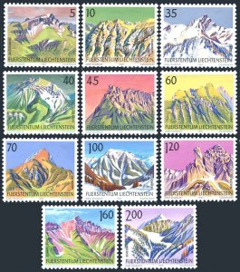 Liechtenstein 930-941, MNH. Michel 993/1059. Mountains 1990-1993.