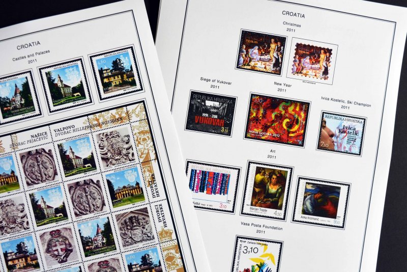 COLOR PRINTED CROATIA 2011-2018 STAMP ALBUM PAGES (53 illustrated pages)