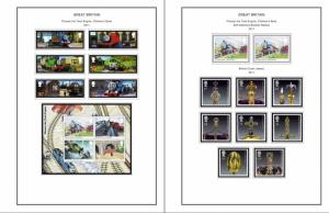 COLOR PRINTED GREAT BRITAIN 2011-2017 STAMP ALBUM PAGES (94 illustrated pages)