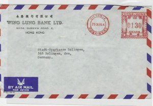 Hong Kong 1964 Machine Cancel Mail Cover Ref: R7688