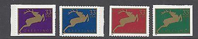 US Scott # 3360 - 3363 Set of 4 Singles From1999 Reinde