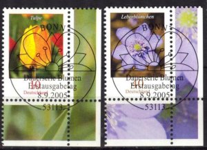 Germany 2005 Definitive Flowers Mi. 2484/5 Used / CTO