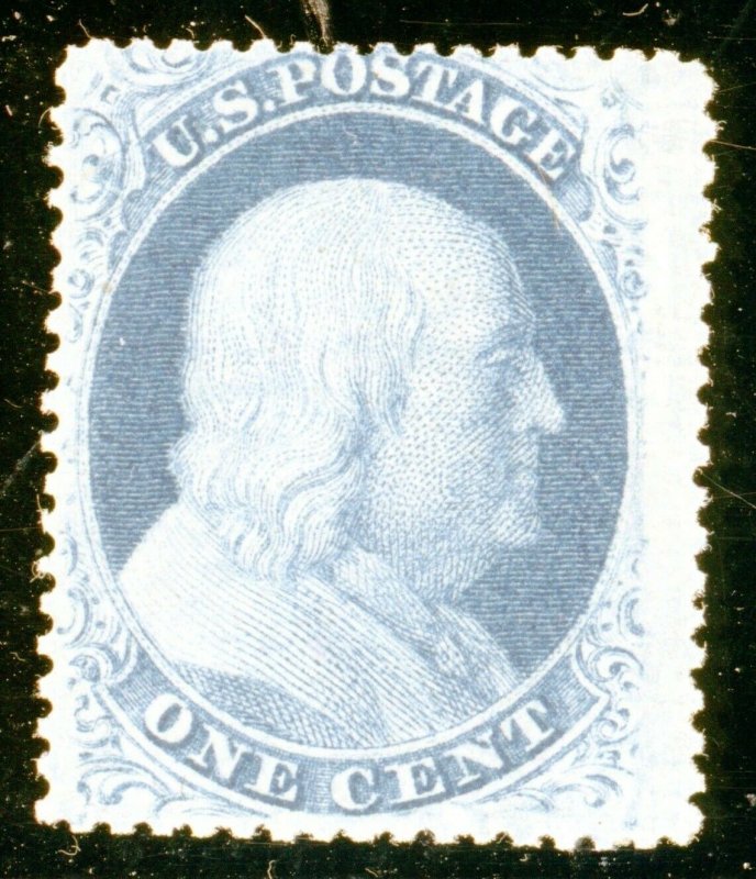 US Stamp: #24 Franklin 1c - APEX Cert - Mint OGNH - SMQ $425.00