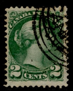 CANADA SG77, 2c dp green, FINE USED.