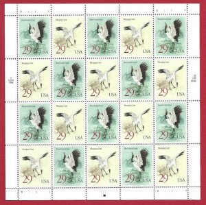 1994 USA, No. 2616/2617 Birds - The MNH Minifoglio Cranes**