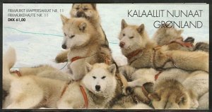 Greenland 411c Sled Dog Complete Booklet MNH