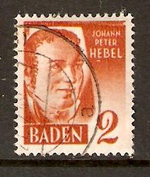 Germany (Baden)  #5N28  used  (1948)  c.v. $0.55