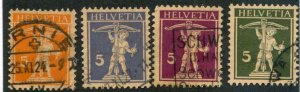 Switzerland SC# 158-61 Wm Tell's Son c SCV $2.55 Used