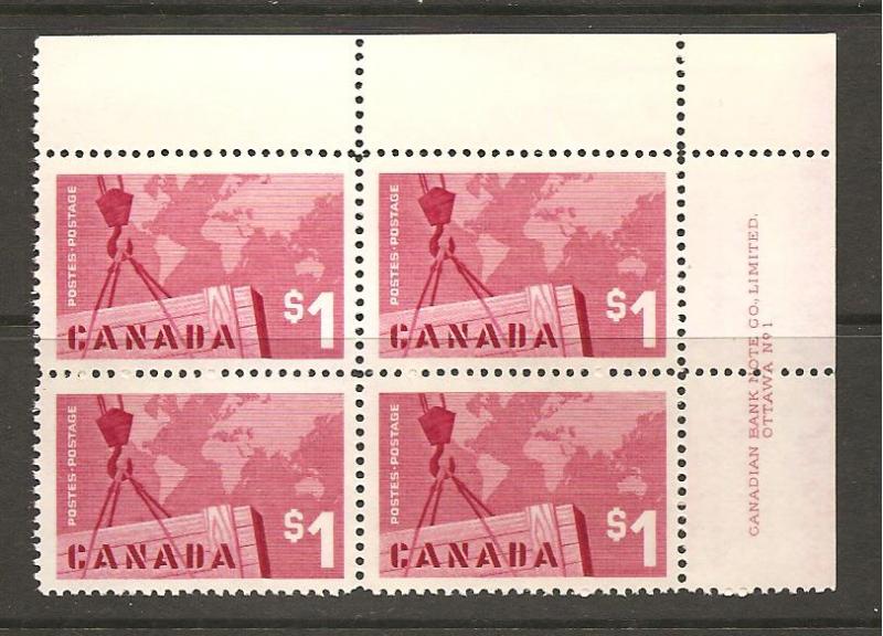 Canada  Scott #411 plate block  Mint NH Can Spec CV $90.00