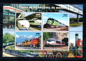 NIGER - M/S - 1998 - TRAINS - TRAINS OF THE WORLD -