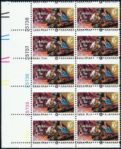 1560, MNH 10¢ Misperforated Error Plate Block of 10 Stamps - Stuart Katz