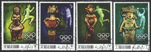 Ras al-khaimah. 1968. 259-62. Mexico City Summer Olympics. USED.