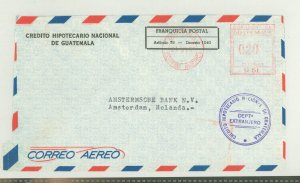 Guatemala  1959 Meter stamp, on airmail cover to Amsterdam, Holland