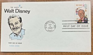 1355   Walt Disney  Scarcer Fluegel Cachet 1968 fdc