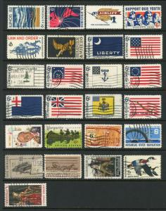 USA 1968 Commemorative Year Set Used #1339-1364 (missing 1364)