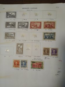 collection on pages Monaco 1885-1935 CV $650