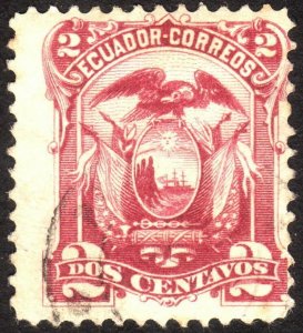 1881, Ecuador 2c, Used, Sc 13