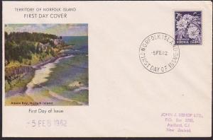 NORFOLK IS 1962 2/5d Passionflower  commem FDC.............................67757