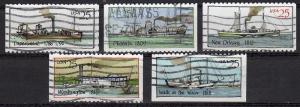 United States 2405-09 - Used - 25c Steamboats (1989) (cv $1.40)