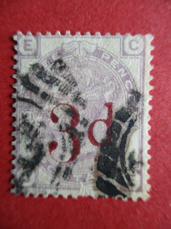 SG159 3d on 3d Lilac 1883 Plate 21 Duplex Used Victoria Surface Printed Great Br