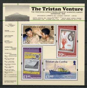 Tristan da Cunha 2018 MNH Tristan Venture 70th Anniv 4v M/S Boats Ships Stamps