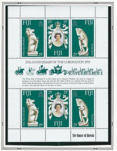 Fiji QEII 25th Coronation anniv. souvenir sheet MNH SC#  384