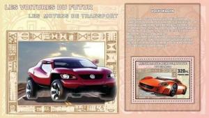 Congo - Volkswagen Concept Car on Stamps -  Souvenir Sheet 3A-187