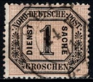 1870 North German Confederation Scott #-O4 1 Groschen Official Stamp Used