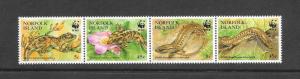 LIZARDS - NORFOLK ISLAND #596 (row 3)    MNH