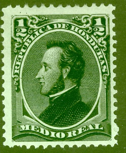 HONDURAS 1878 1/2r President Morazan Issue Sc 32 MH