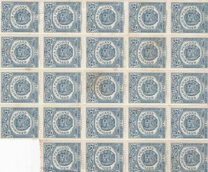 PERU  REVENUE STAMS PART SHEETS UNMOUNTED MINT   REF 6851