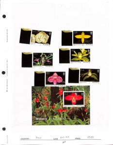 Jersey, Postage Stamp, #1123-1129 Mint NH, 2004 Flower, Orchids