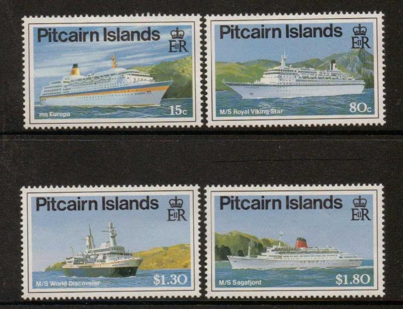 PITCAIRN ISLANDS SG395/8 1991 CRUISE LINERS MNH 