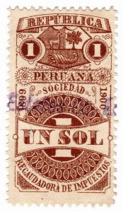 (I.B) Peru Revenue : Duty Stamp 1S