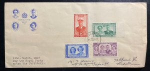 1947 Leribe Basutoland First DaY Cover To Cape Town South Africa Royal Visit