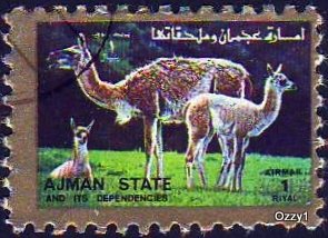 Ajman State 1973 Mi 2857A 1Rl Llamas CTO