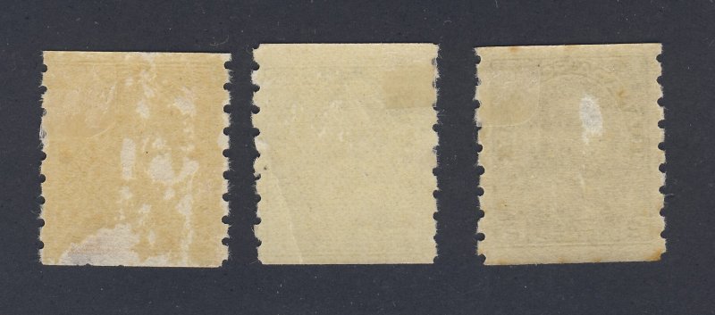 3x Canada WW1 Admiral Coil MH Stamps #126-1c 125-1c 128-2c Guide Value = $77.00
