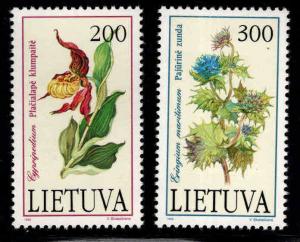 LITHUANIA Scott 425-426 MNH** Flower Set