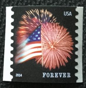 US #4853 MNH Coil Single Flag/Fireworks SCV $1.00