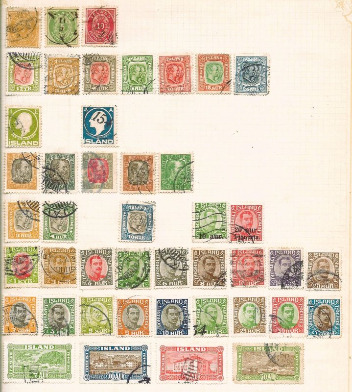 Iceland - 44 Different - All prior to 1930 -