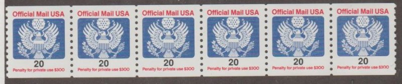 U.S. Scott #O138B Official Stamp - Mint NH Strip of 6