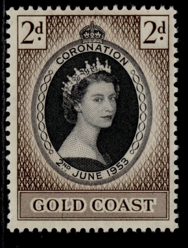 GOLD COAST QEII SG165, 2d 1953 CORONATION, M MINT. 