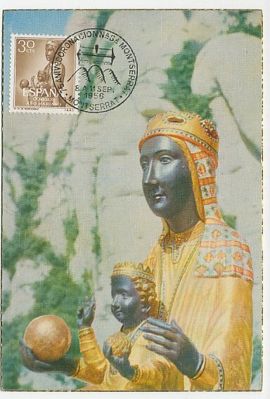 Maximum card Spain 1956 Madonna and Child