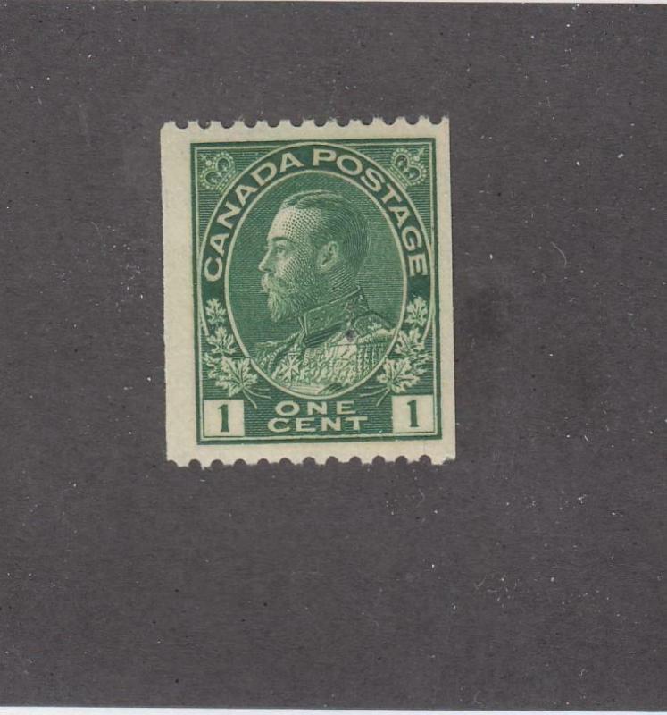 CANADA (MK861) # 131  FVF-MNH  1cts  KGV ADMIRAL COIL /DARK GREEN CAT VALUE $18